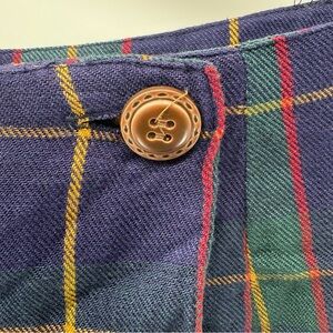 White Stag Multicolor Christmas Plaid Skirt Size Large Zip in Back